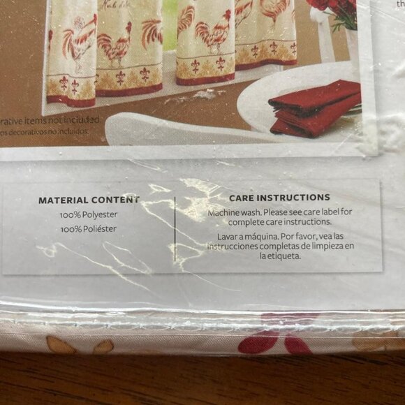 Rooster - 1 swag valance pair for small windows. 56 w x 30 inches - New - Picture 3 of 4